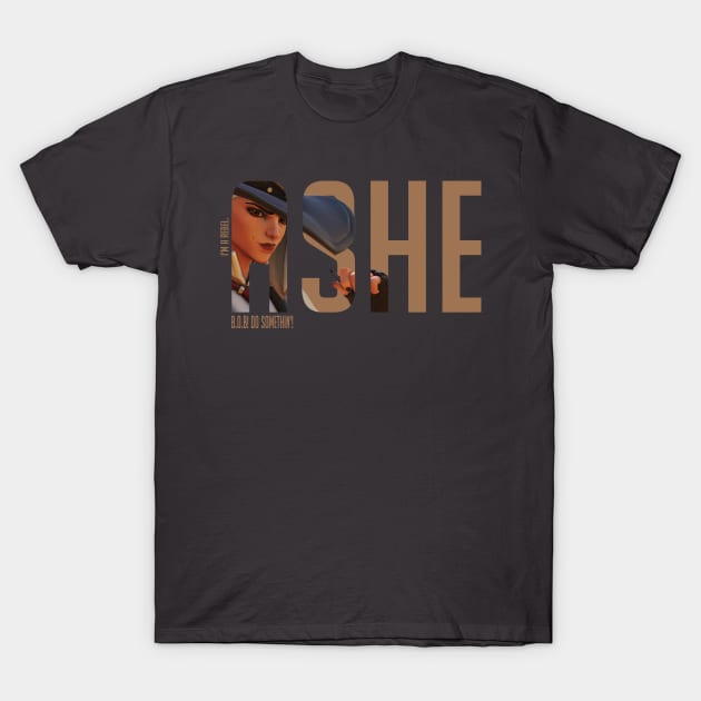 Ashe Solo - Overwatch T-Shirt by Rendi_the_Graye